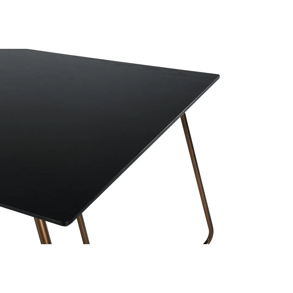 Eettafel Zwart Hout - 190x90x75cm - Petra Distressed