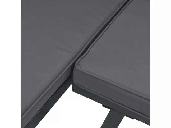 Bancs de jardin avec coussins lot de 2 acier enduit de poudre