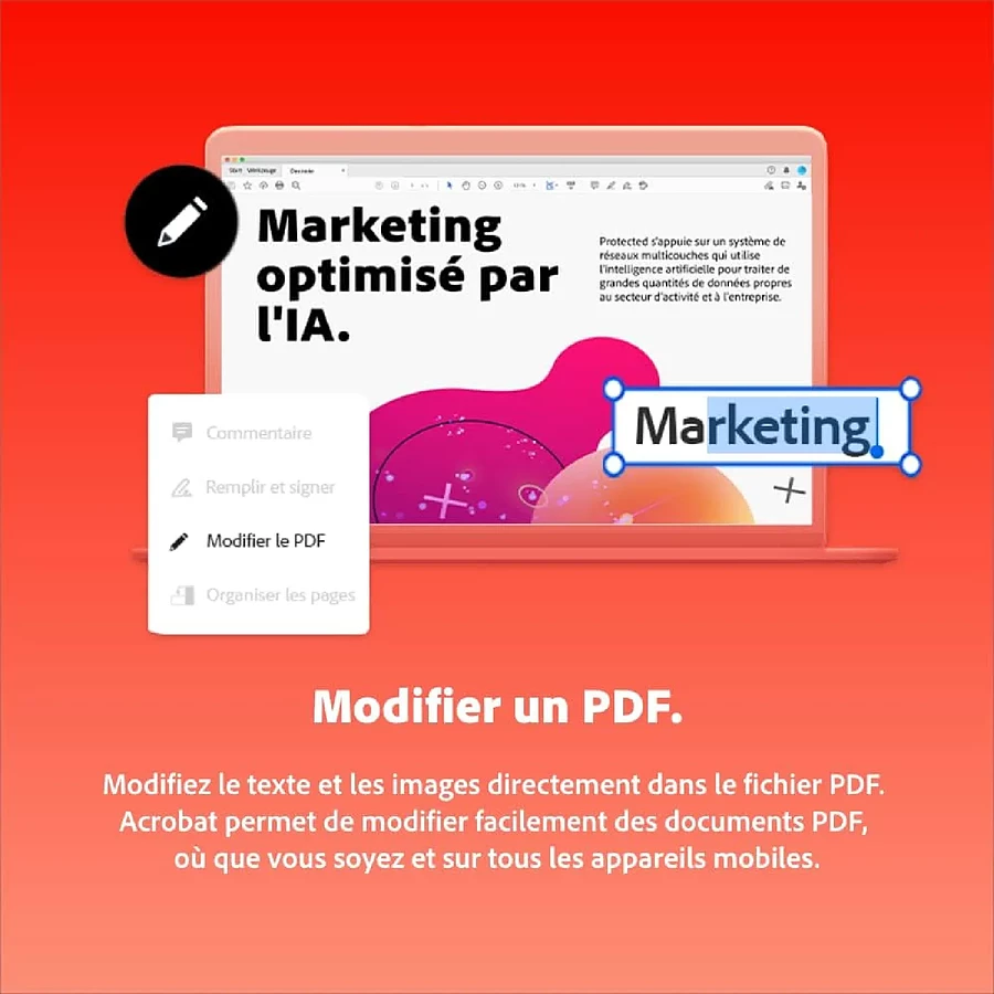 Adobe Acrobat Standard - Abonnement 1 an - 1 utilisateur - A télécharger
