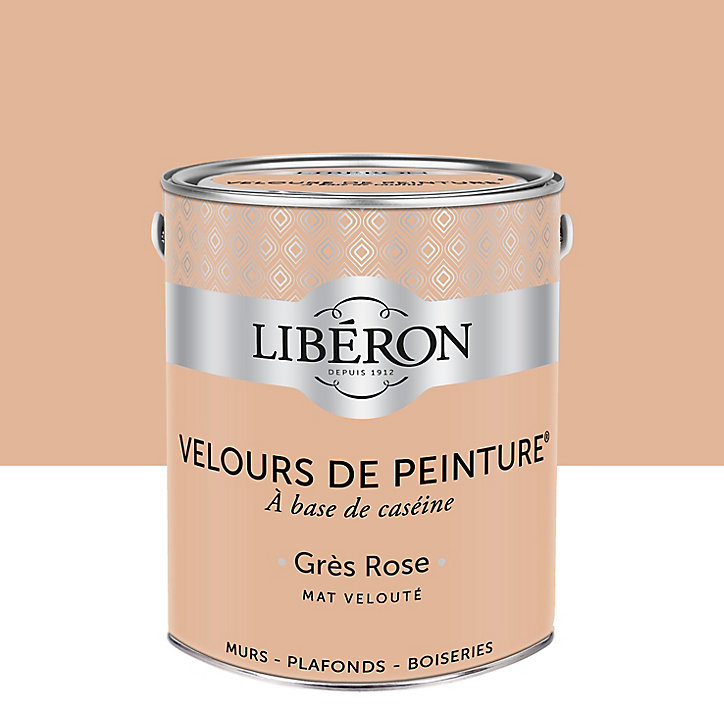 Peinture murs, plafonds et boiseries Velours de peinture gres rose Libéron 2,5L