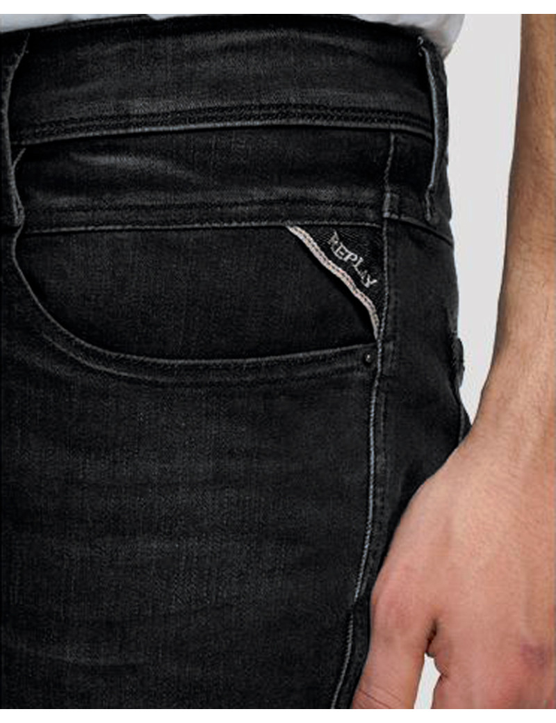 REPLAY PANTALON HOMME SUPER SLIM BRONNY NOIR 098