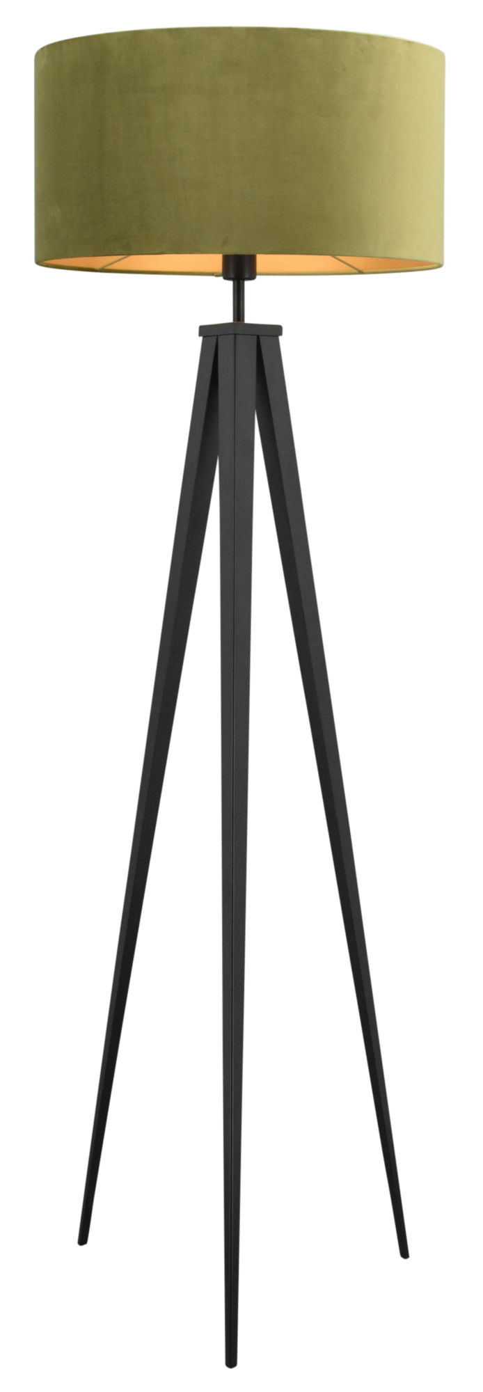 Vloerlamp Denver + kap 50x50x25cm San Remo velours olijf