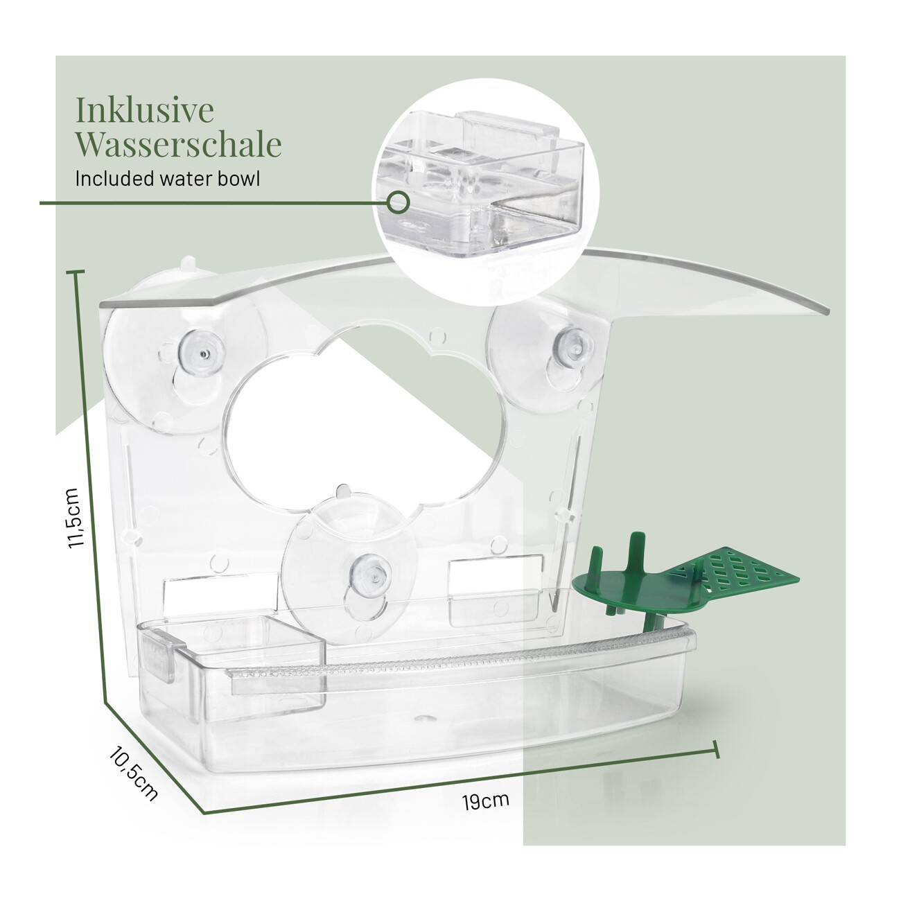WILDLIFE HOME 3IN1 Fenster-Futterhaus Menue