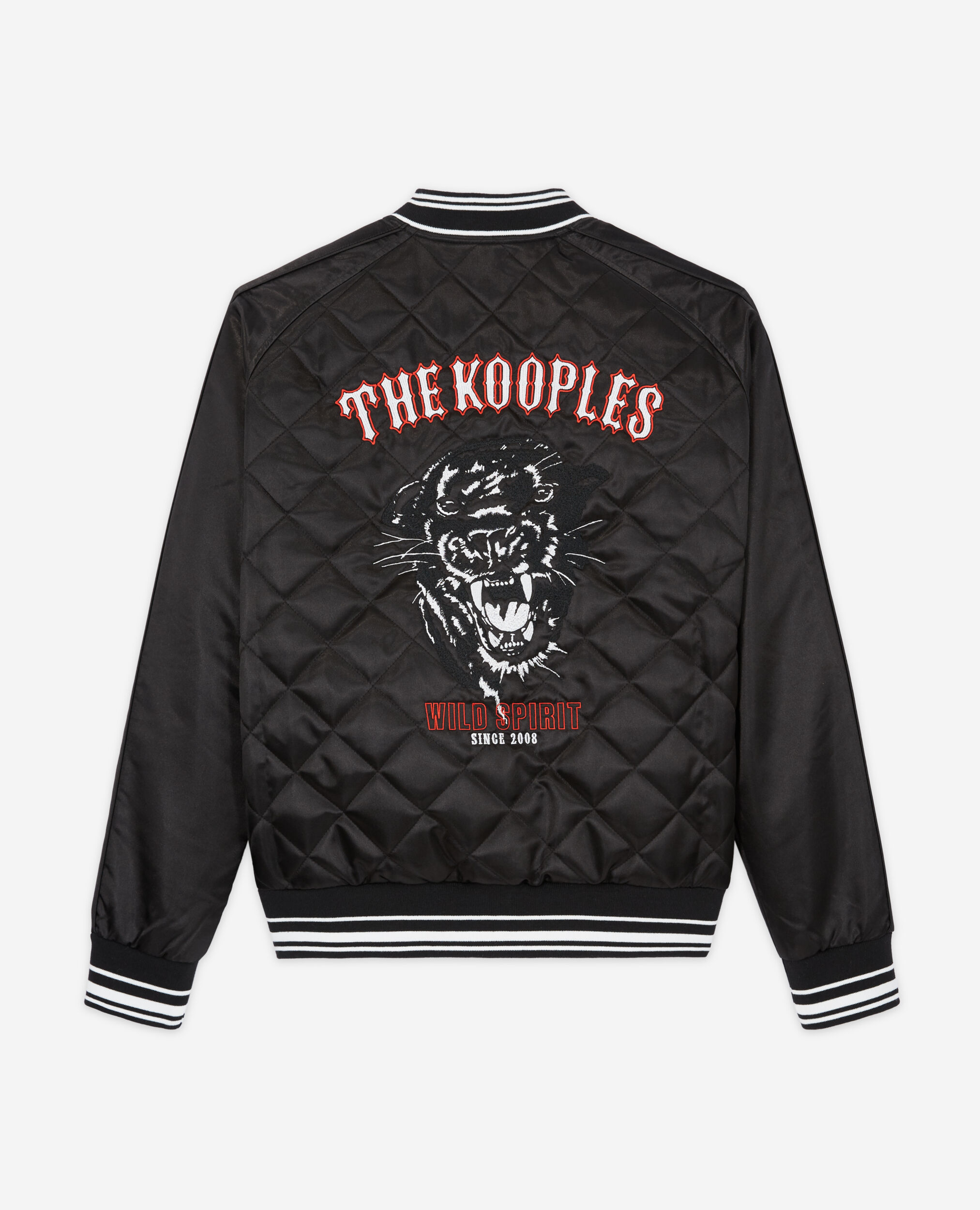 Blouson brodé noir