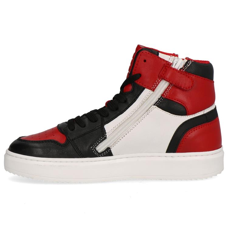 Gattino G1665 Black Leather (Zw/rood/wit)