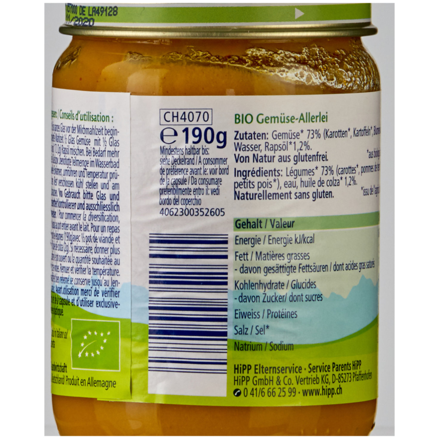 Hipp Bio Brei Gemüse-Allerlei 4+ Monate