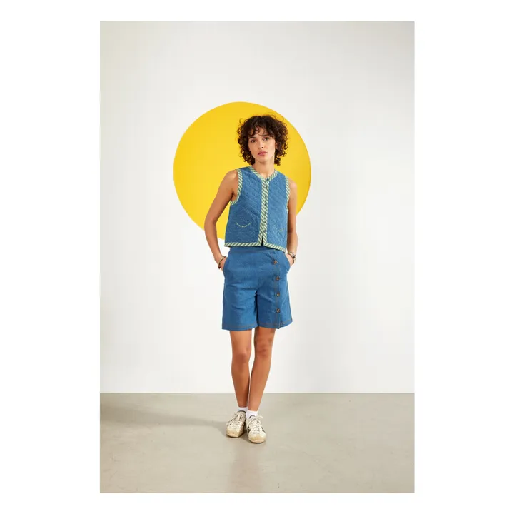Maria de la Orden Veste Sans Manches Giverni Denim | Bleu foncé