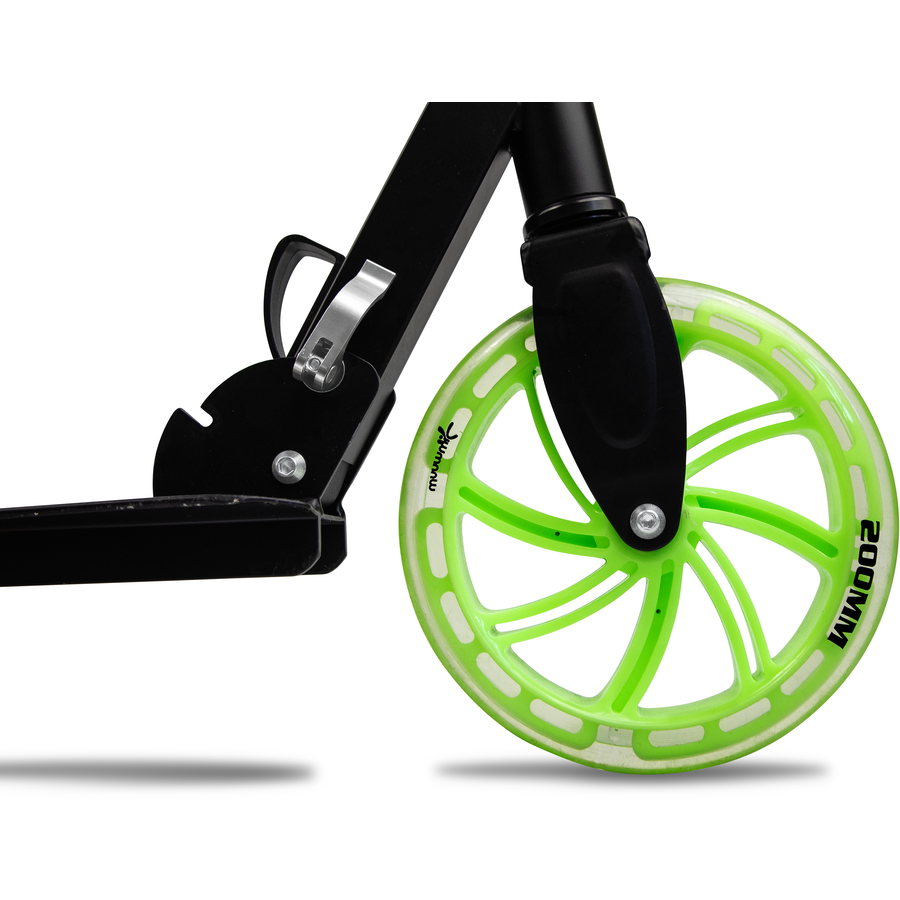 muuwmi Lights Aluminium Scooter GLOW 200 mm, mit Leuchtrollen und Glow-Effekt