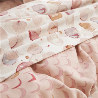Linge de lit flanelle motifs poudrés - BECQUET CRÉATION