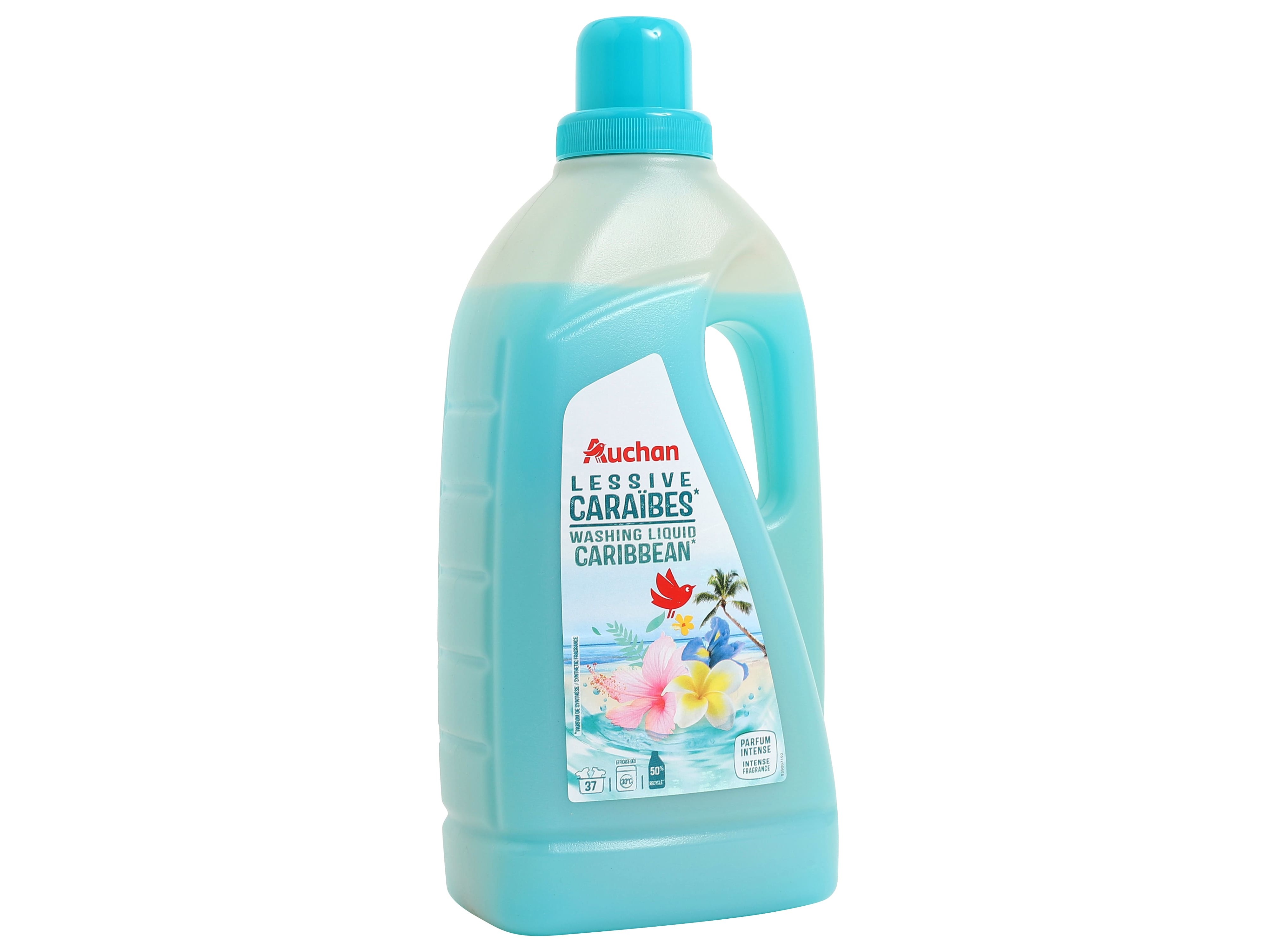 DETERGENTE ROUPA MÁQUINA LÍQUIDO AUCHAN CARAÍBAS 37 DOSES
