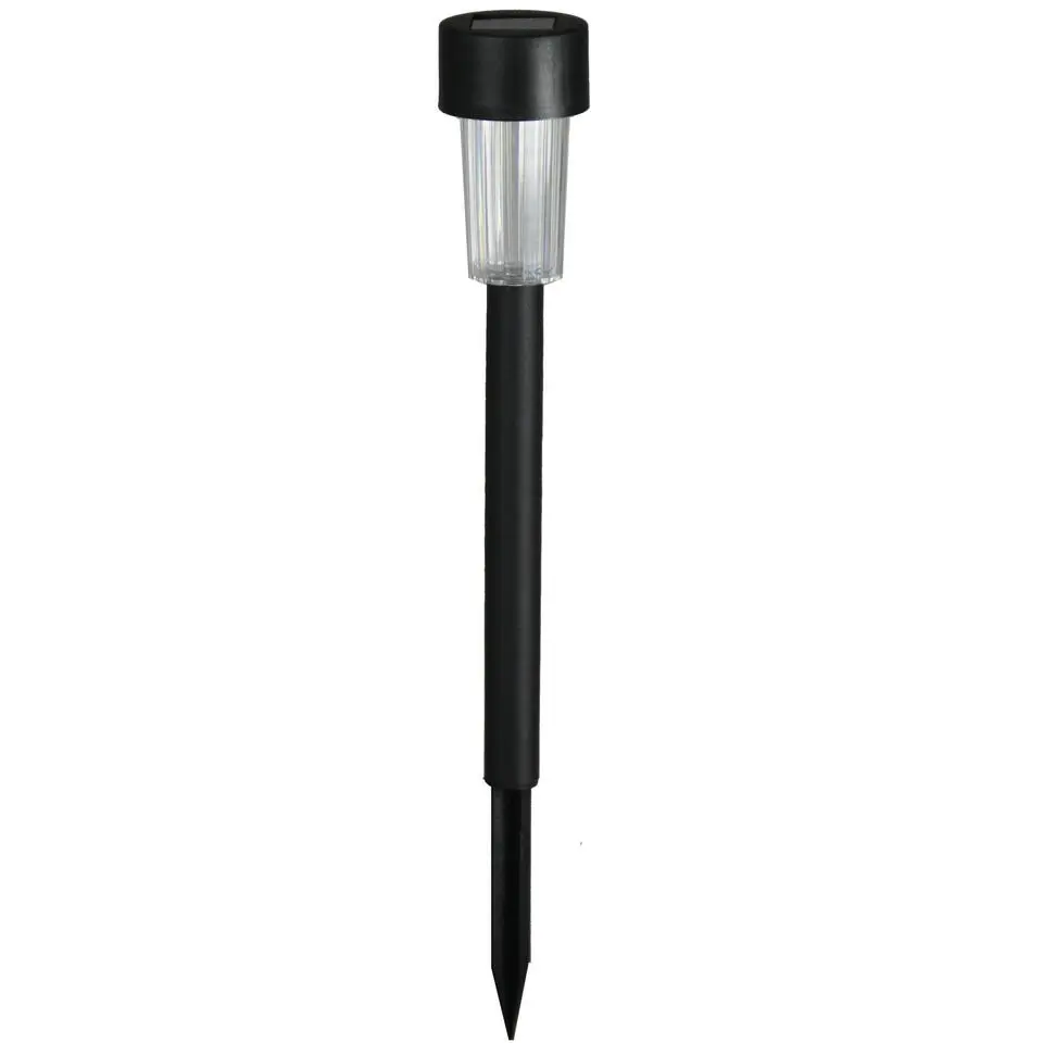Luxform Solar tuinlamp - 1x - zwart - LED warm wit - D4,7 x H32,5 cm