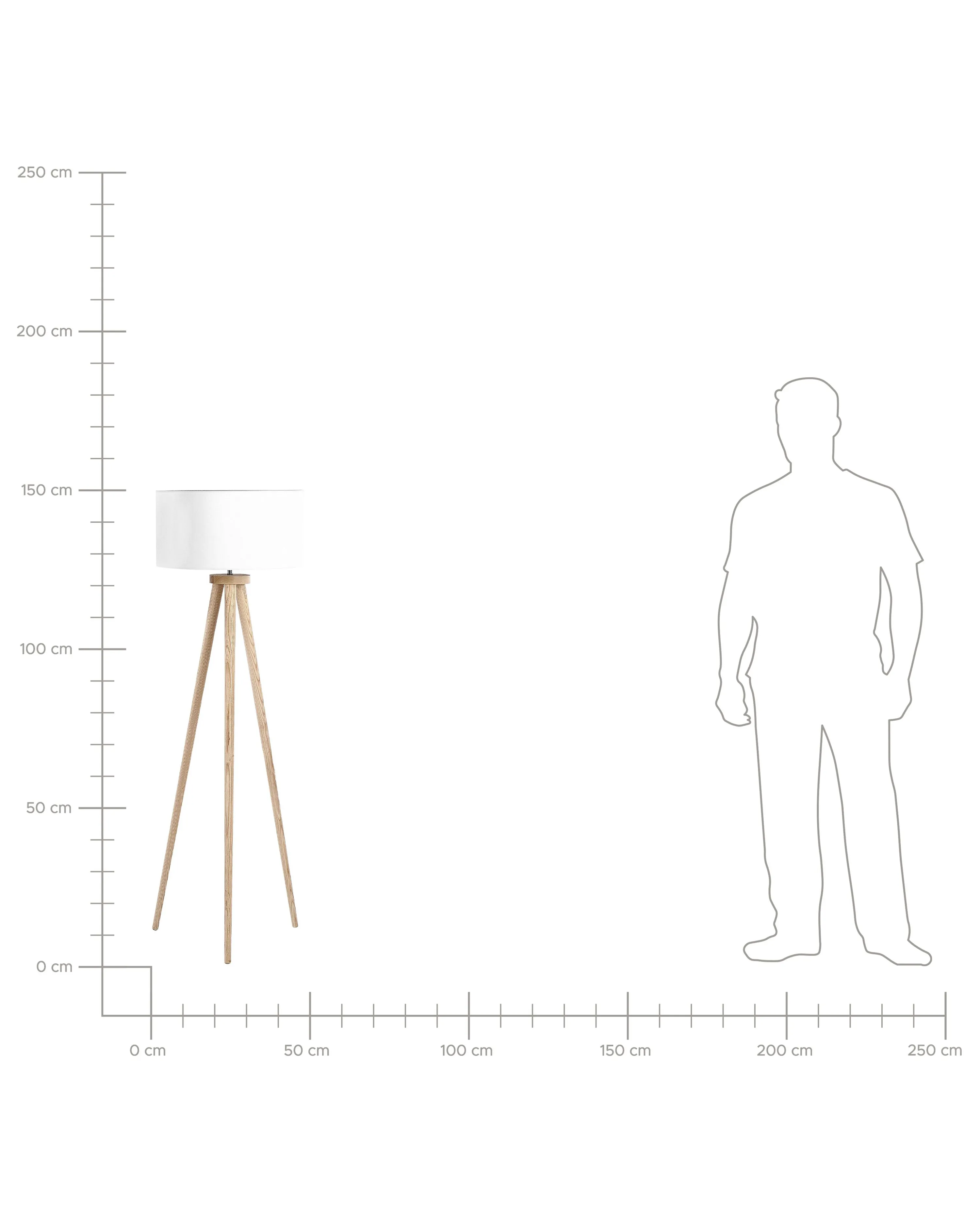 Staande lamp NITRA Eikenhout Wit
