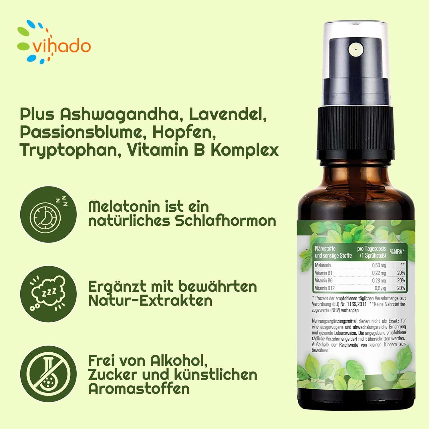 Vihado Natur Melatonin Spray