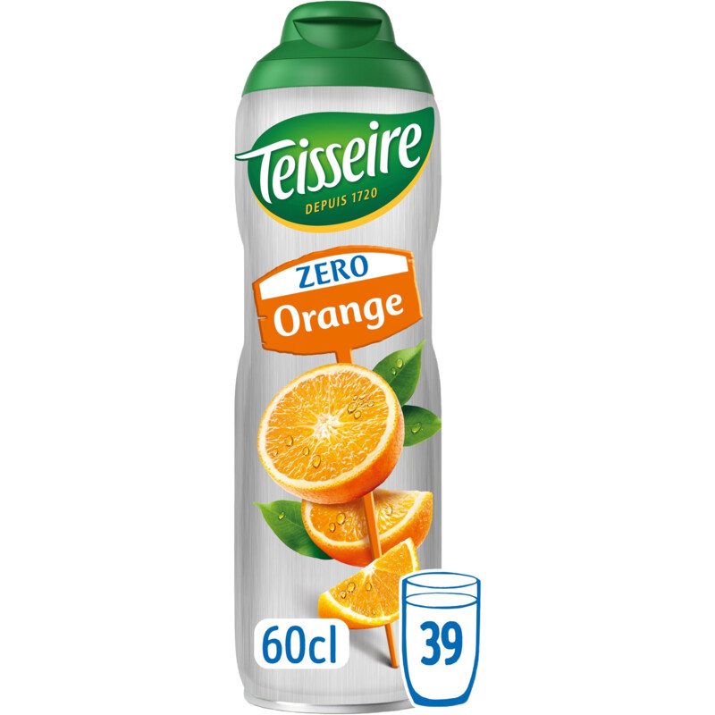 Teisseire Zero sinaasappel siroop