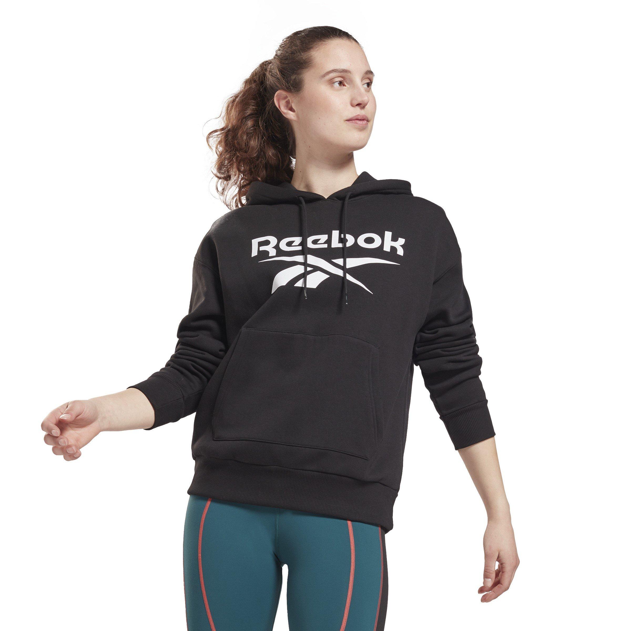 Reebok Identity Logo Fleece Hoodie Womens Sweatshirt