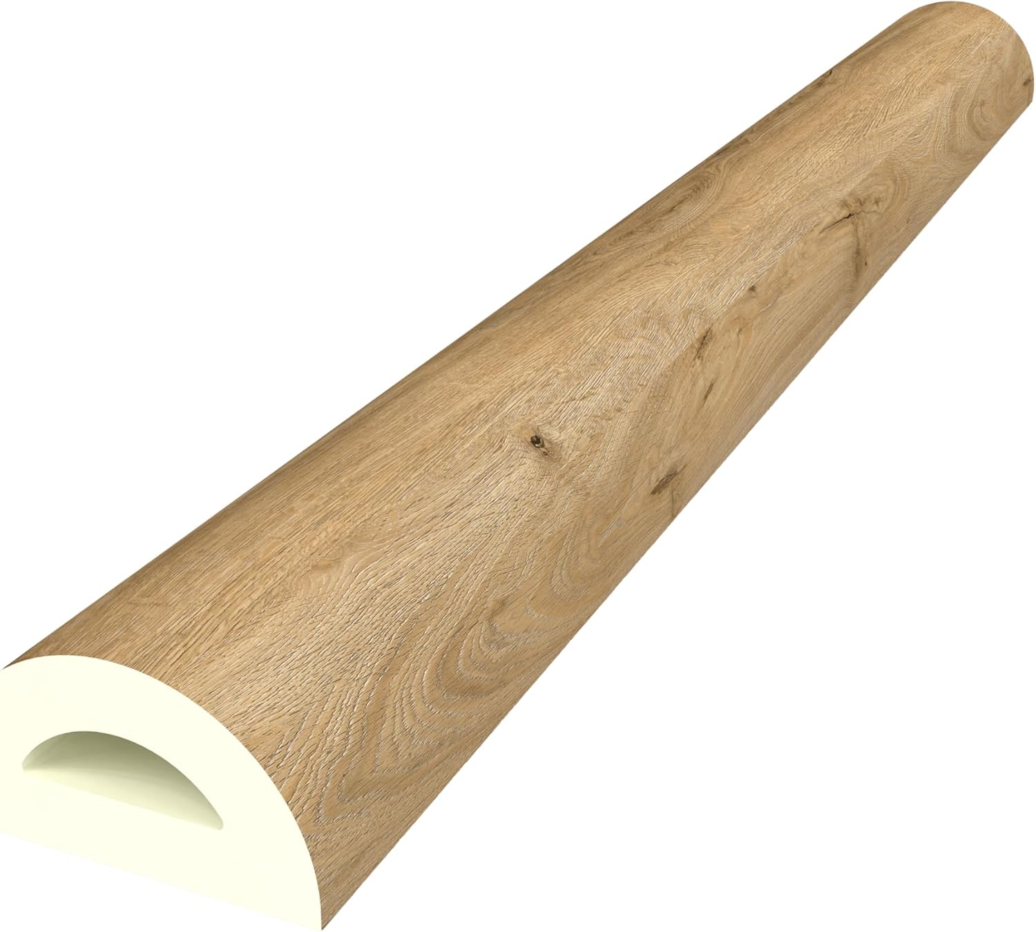 neu.holz Treppenstufen Verkleidung Bunschoten 4er Set Treppenverkleidung zum Kleben 120 x 32 x 4,6 cm mit Treppenkantenprofil PVC Treppenbelag Eichenoptik