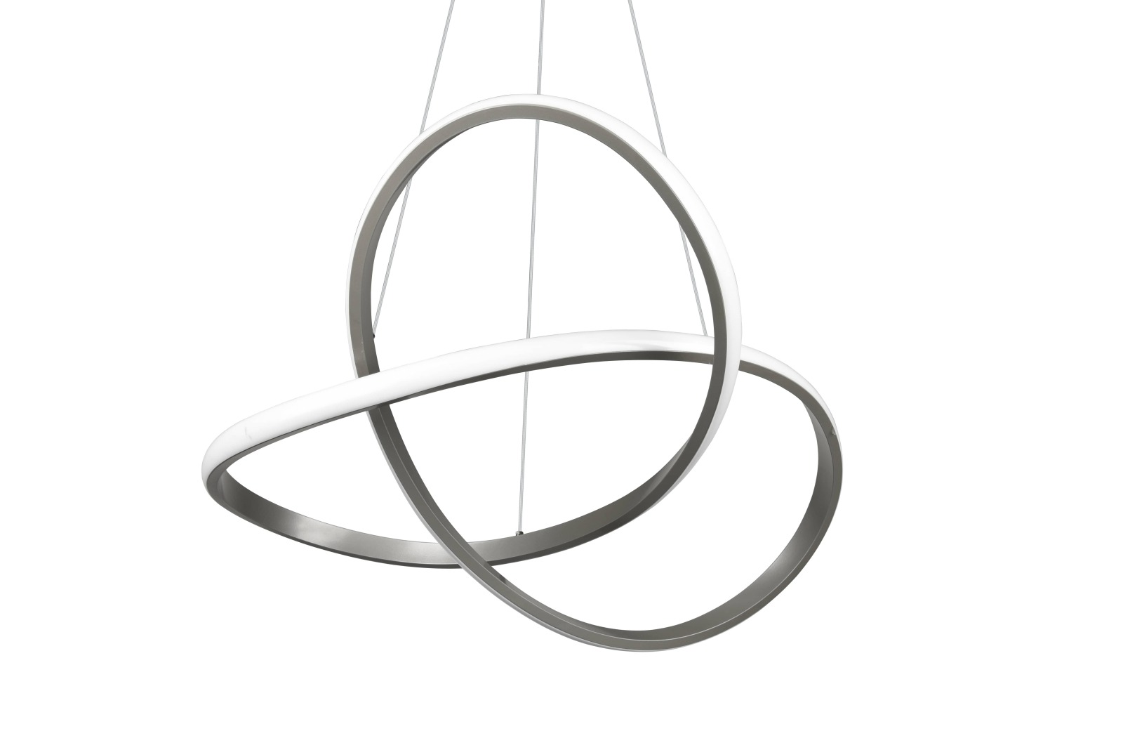 LED-Pendelleuchte - nickelfarben - Ø 60 cm