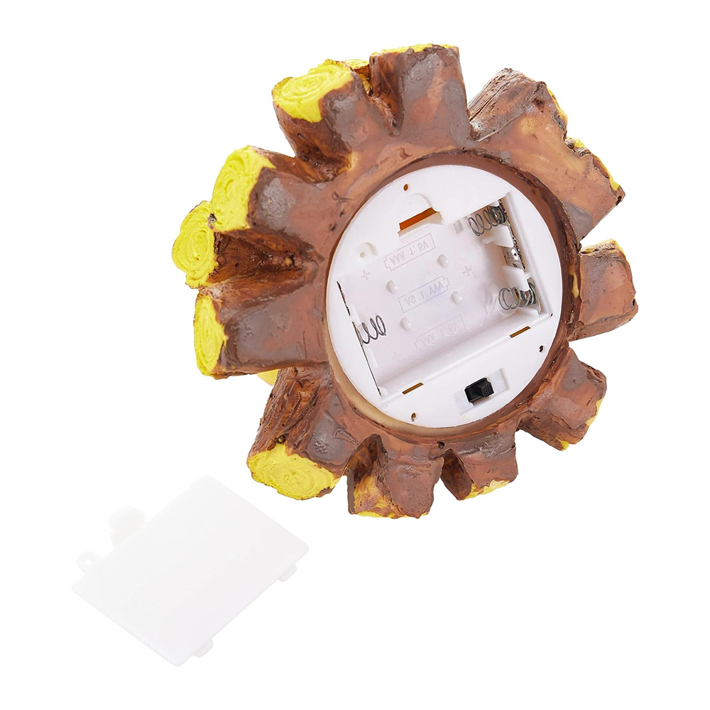 (12x12cm) Flackerndes LED Tisch Lagerfeuer Home Deko Flammen Lampe Feuerstelle (Batteriebetrieben) - Warmweiss