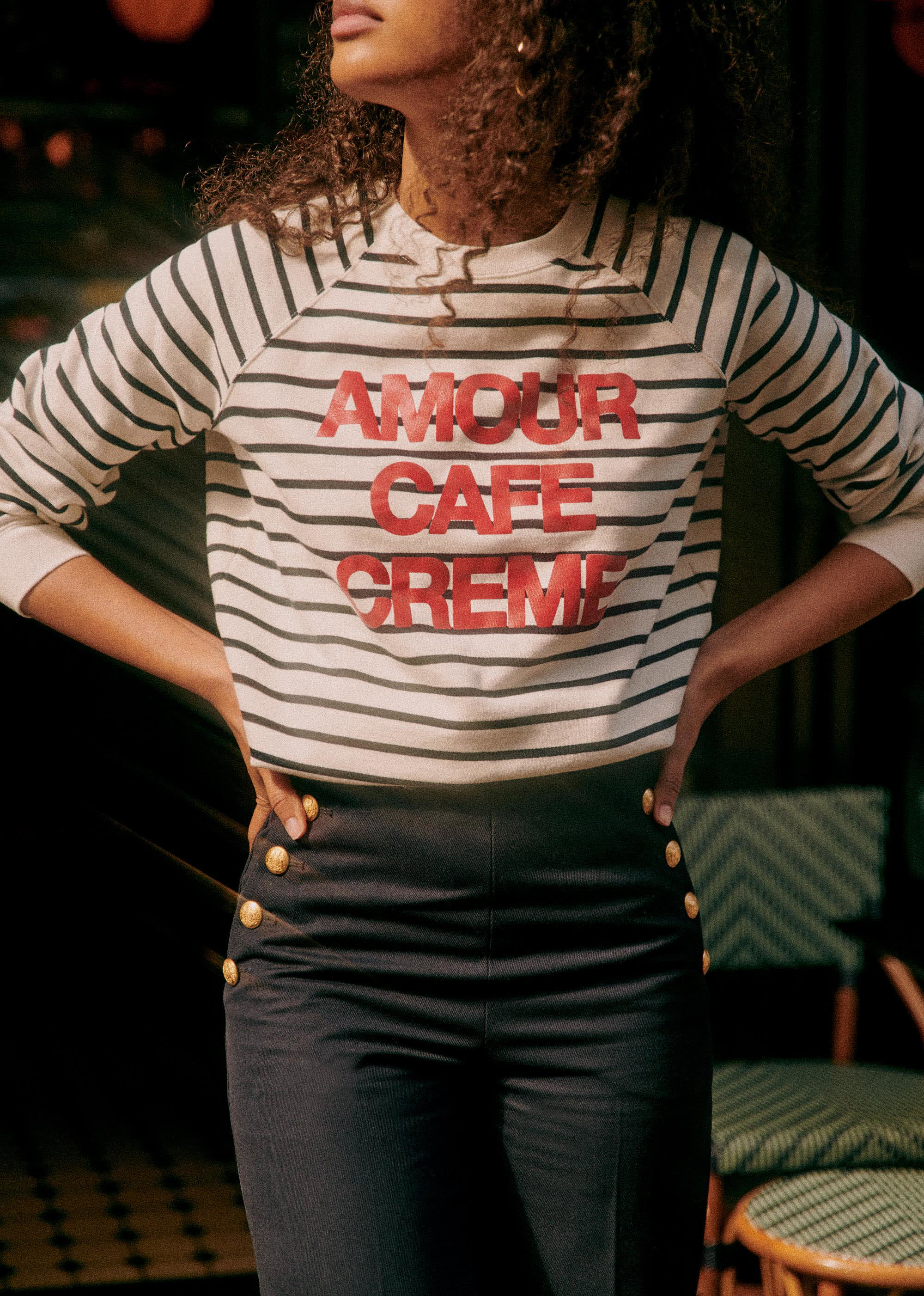 Sweat-Shirt Amour Café Crème - Écru / Marine - E-SHOP/SWEATS & MARINIÈRES Sweats 5905741