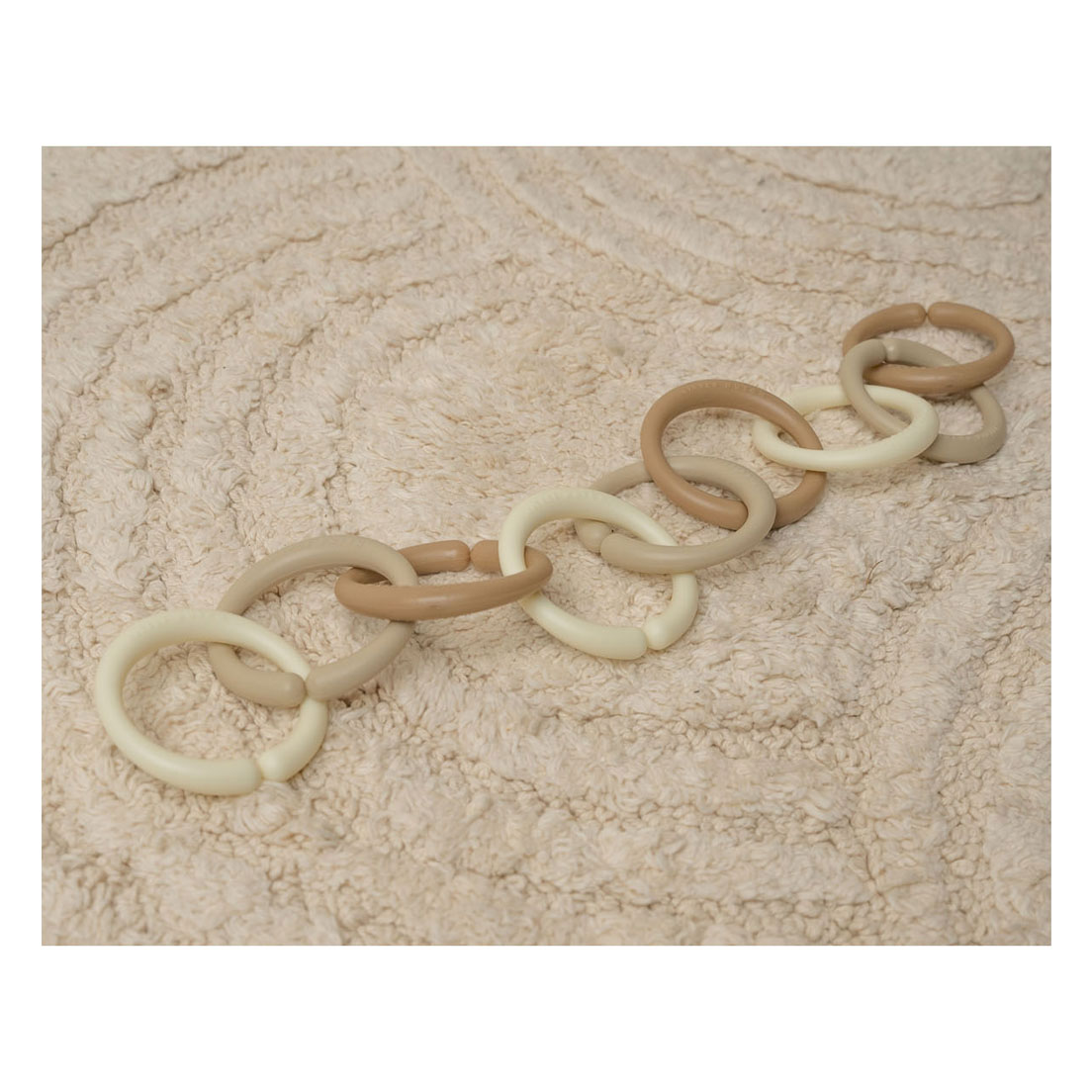Little Dutch Little Loops Speelgoedringen Beige, 12dlg.