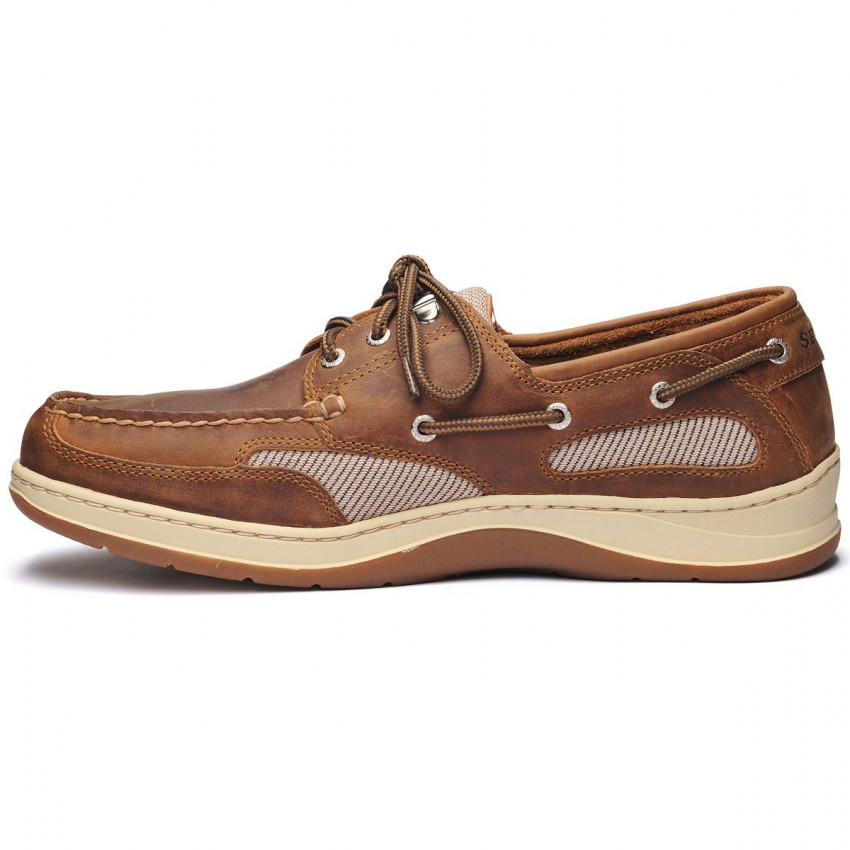 CLOVEHITCH II FGL WAXED Brown Cinnamon-Chaussures bateau pour homme en cuir huilé/ciré