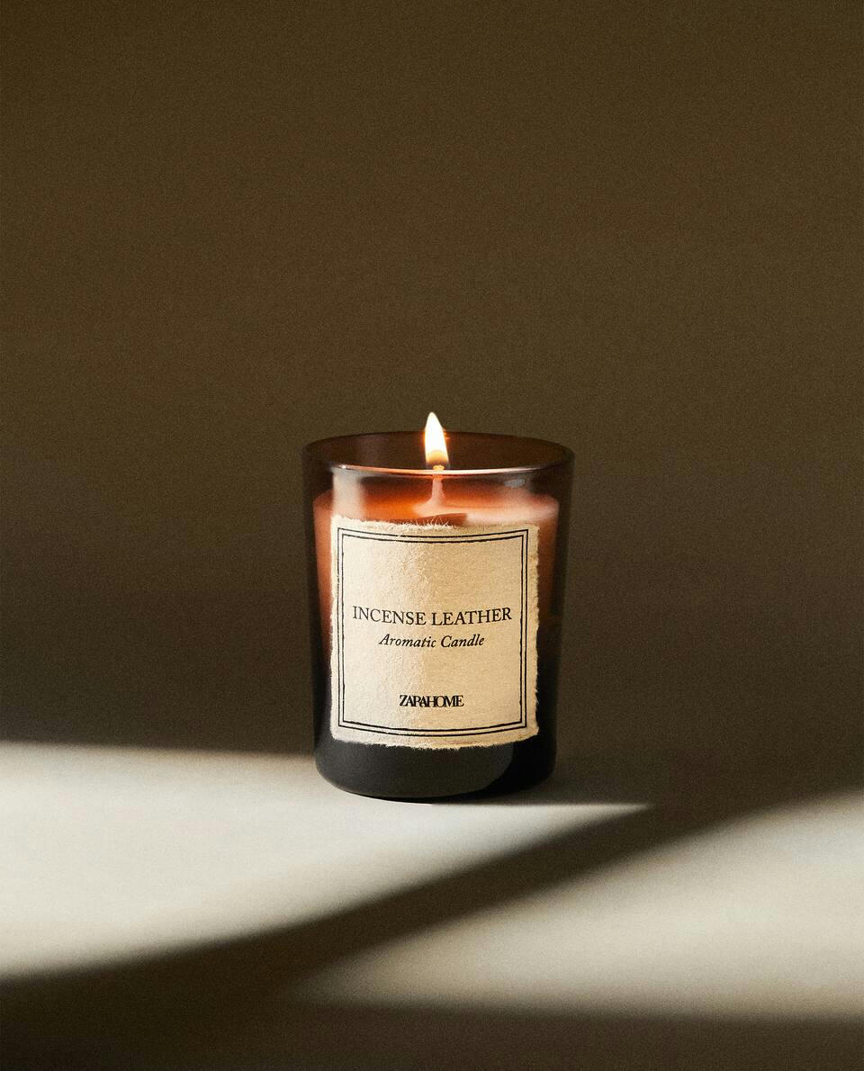 VELAS AROMÁTICAS DE COURO COM INCENSO