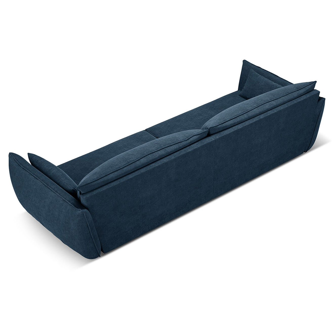Mazzini Sofas Canapé Vanda 4 Places bleu roi - 248x100x85 cm