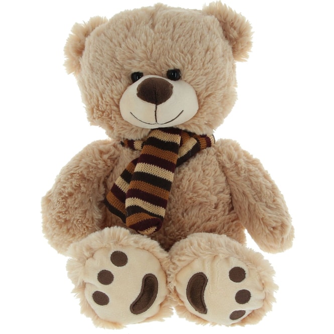 Besttoy - Plüsch-Bär mit Schal - beige - ca. 30 cm
