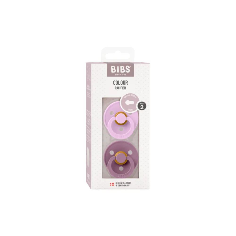 BIBS Colour Latex Rund Violet Sky/Mauve 2 pak - flere størrelser