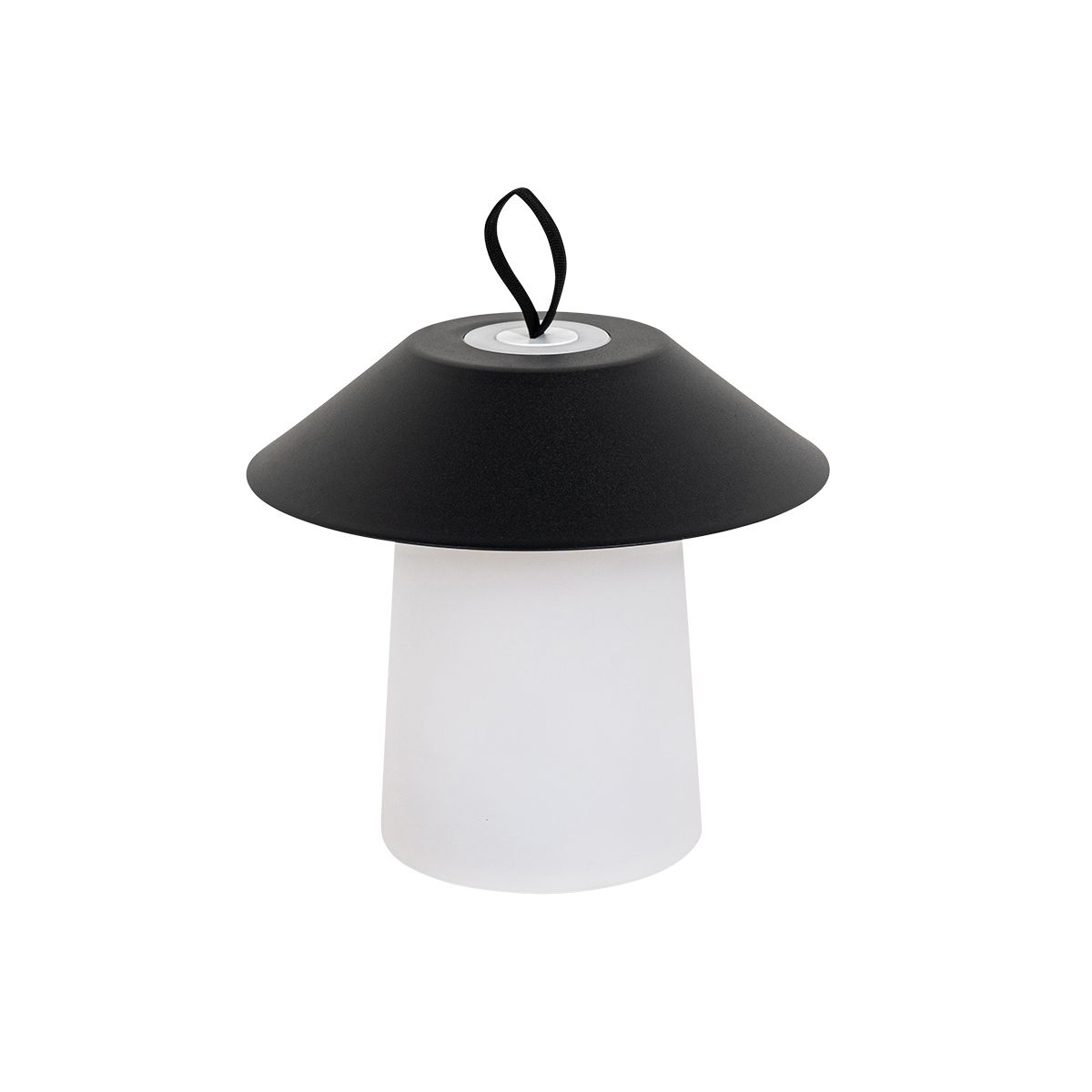 Tafellamp mushroom zwart incl. LED oplaadbaar - Ivan