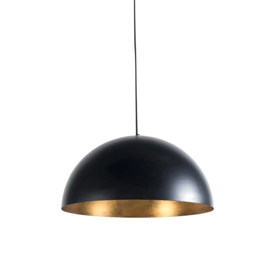 Qazqa hanglampen magna zwart e27