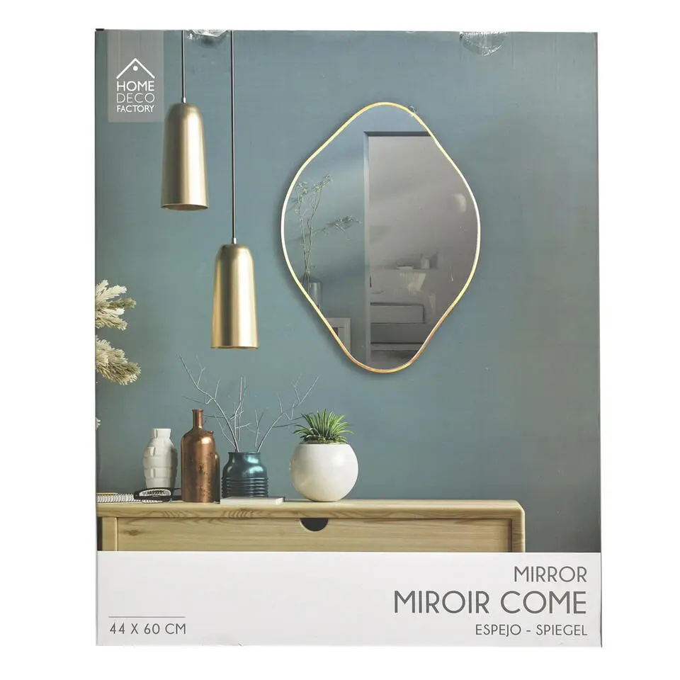 Home Deco Factory Spiegel - goud - 44 x 60 cm - wandspiegel