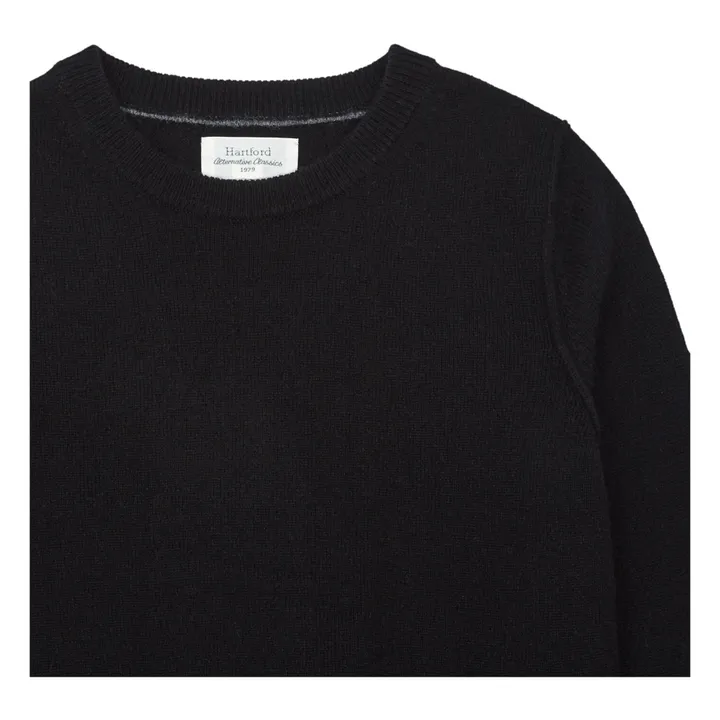 Hartford Pull Laine et Cachemire Crew | Noir