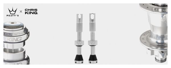 Valves Tubeless Peaty's x Chris King MK2 42mm Argent