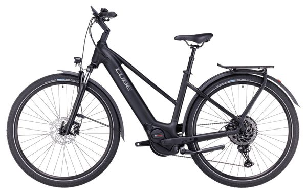 VTC Électrique Cube Touring Hybrid Pro 625 Trapeze Shimano Deore 11V 625 Wh 700 mm Noir 2024