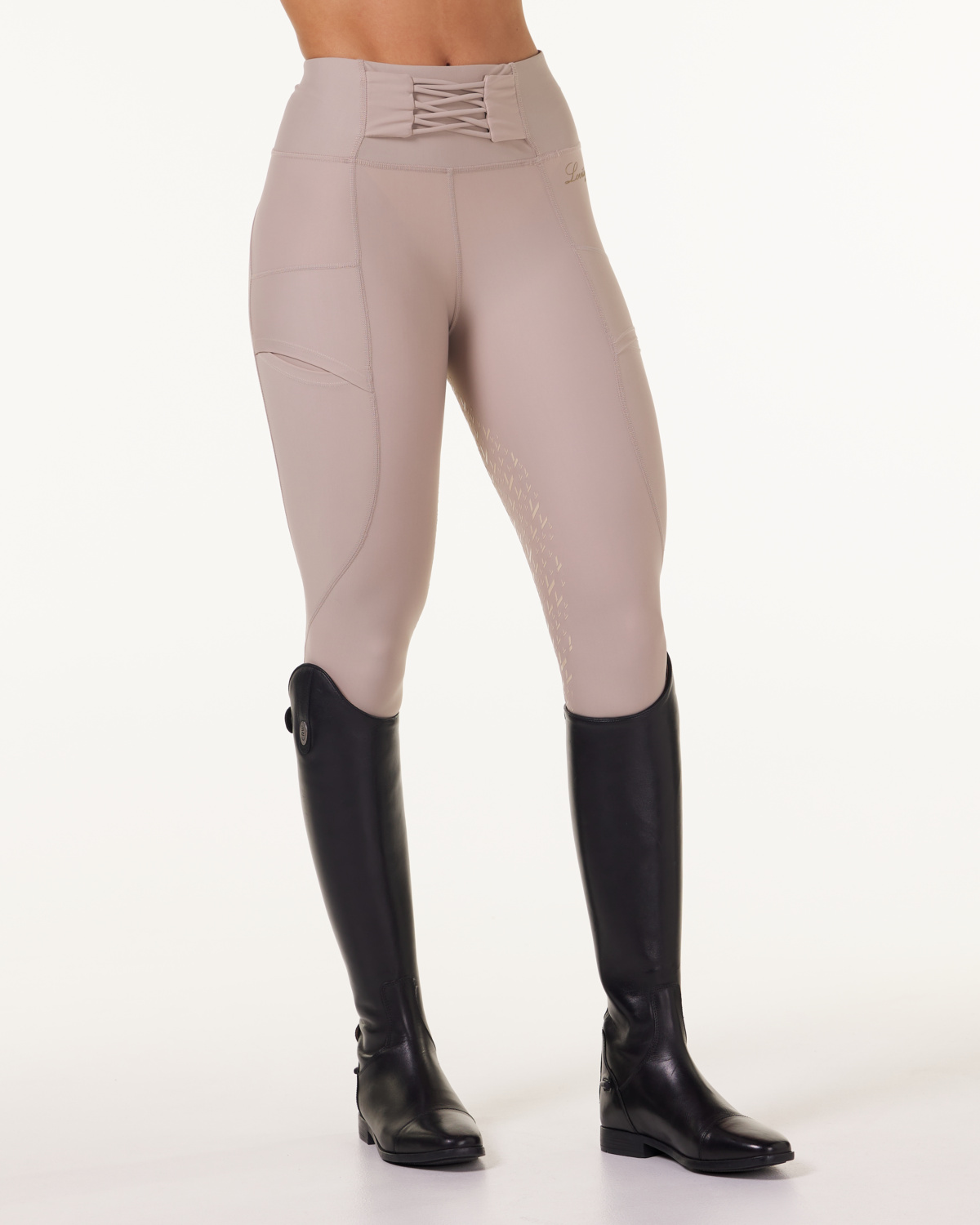 LEVITY Lilly Function Riding Tights w Seat Grip Chalk