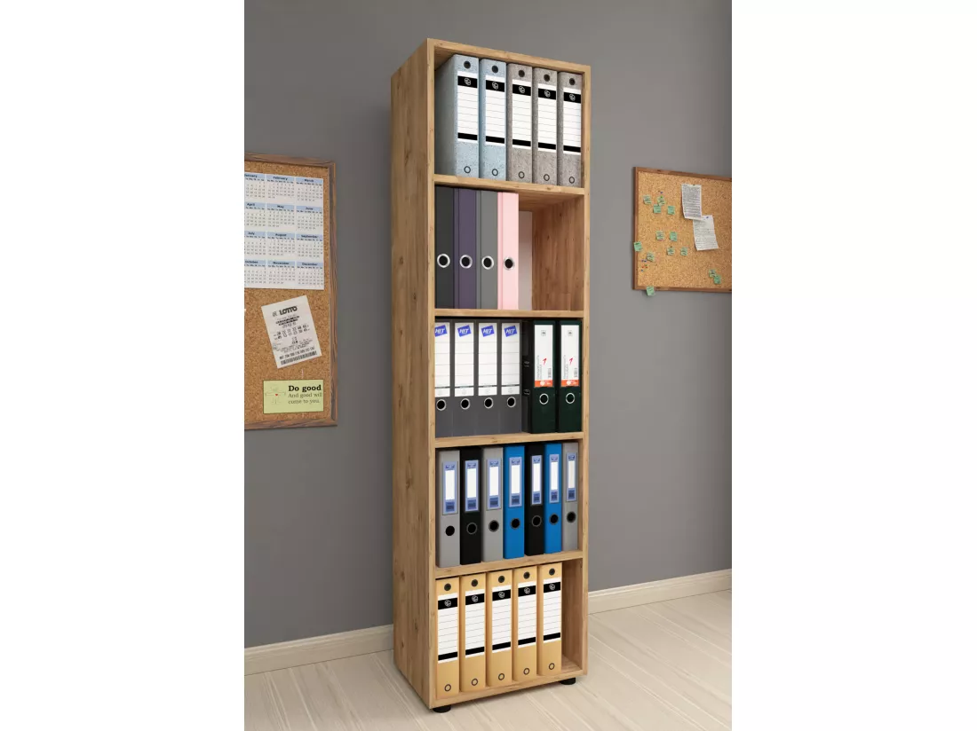 Étagère de bureau en bois Étagère à dossiers Ulas 5f