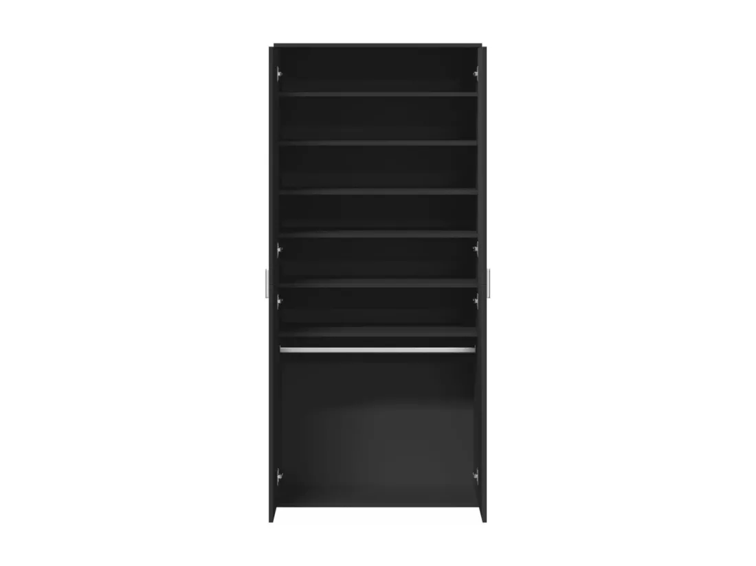 Armoire à chaussures Noir 80x39x178 cm Bois d'ingénierie