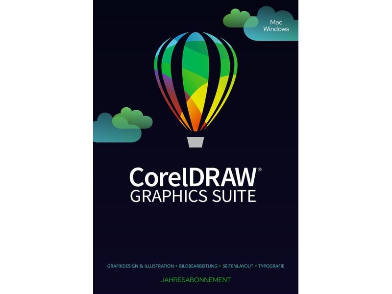 Corel CorelDraw Graphics Suite 365 SUB-RNW, 5-50U, 1y, Win/ Professionelle Grafikdesign-Software