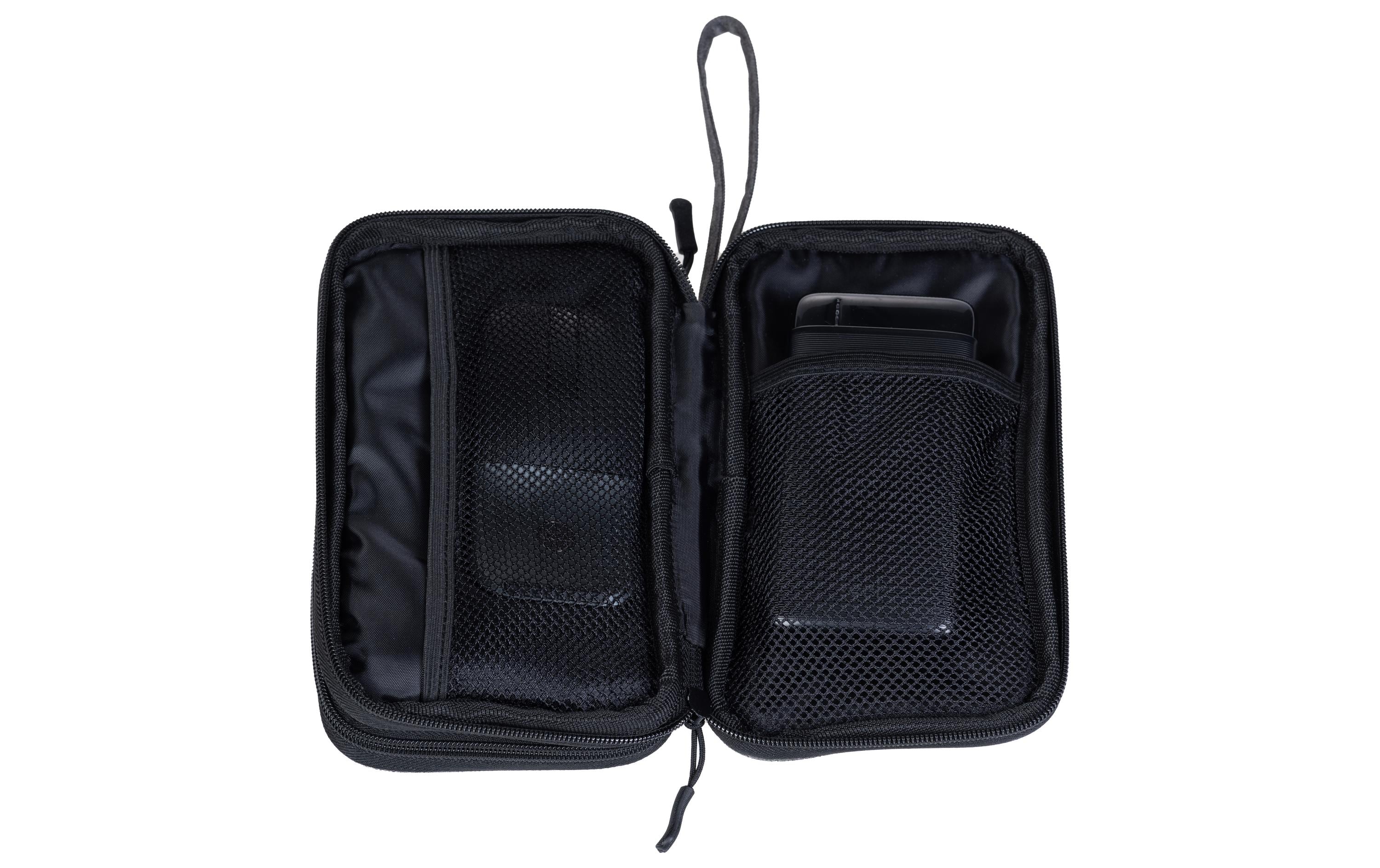 Reisetasche Tech-Zubehör Mini, GrauZubehörtasche für Powerbank, Ladegerät, USB-Stick, Kabel und mehr