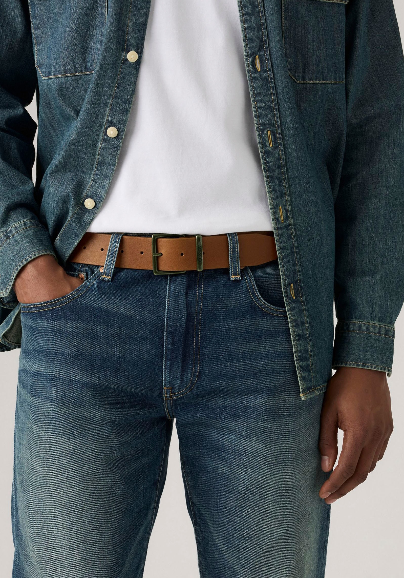 Levi's® Ledergürtel »FLAT KEEPER BELT« mit Metallschnalle