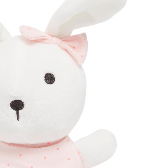 Peluche Lapin   Ecru Rose        de               P'tit bisou