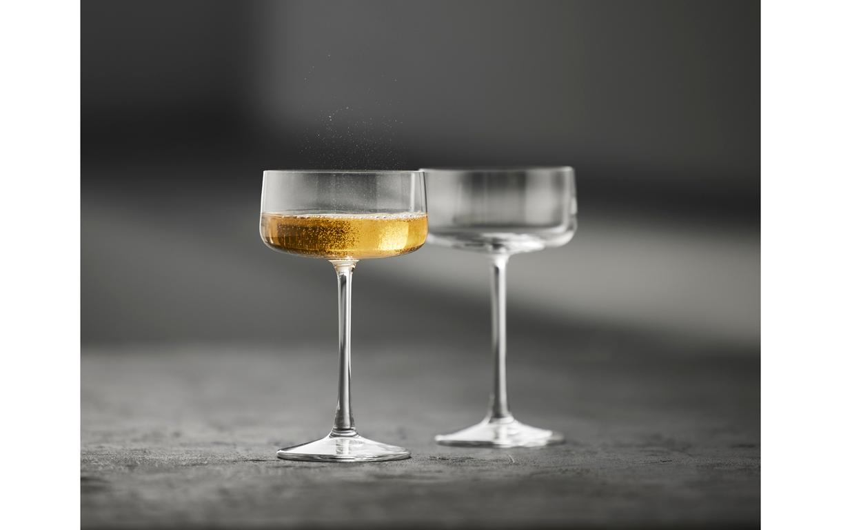 Champagnerglas Zero 4 Stück, 26 clChampagnerschale aus ultraklarem Kristallglas