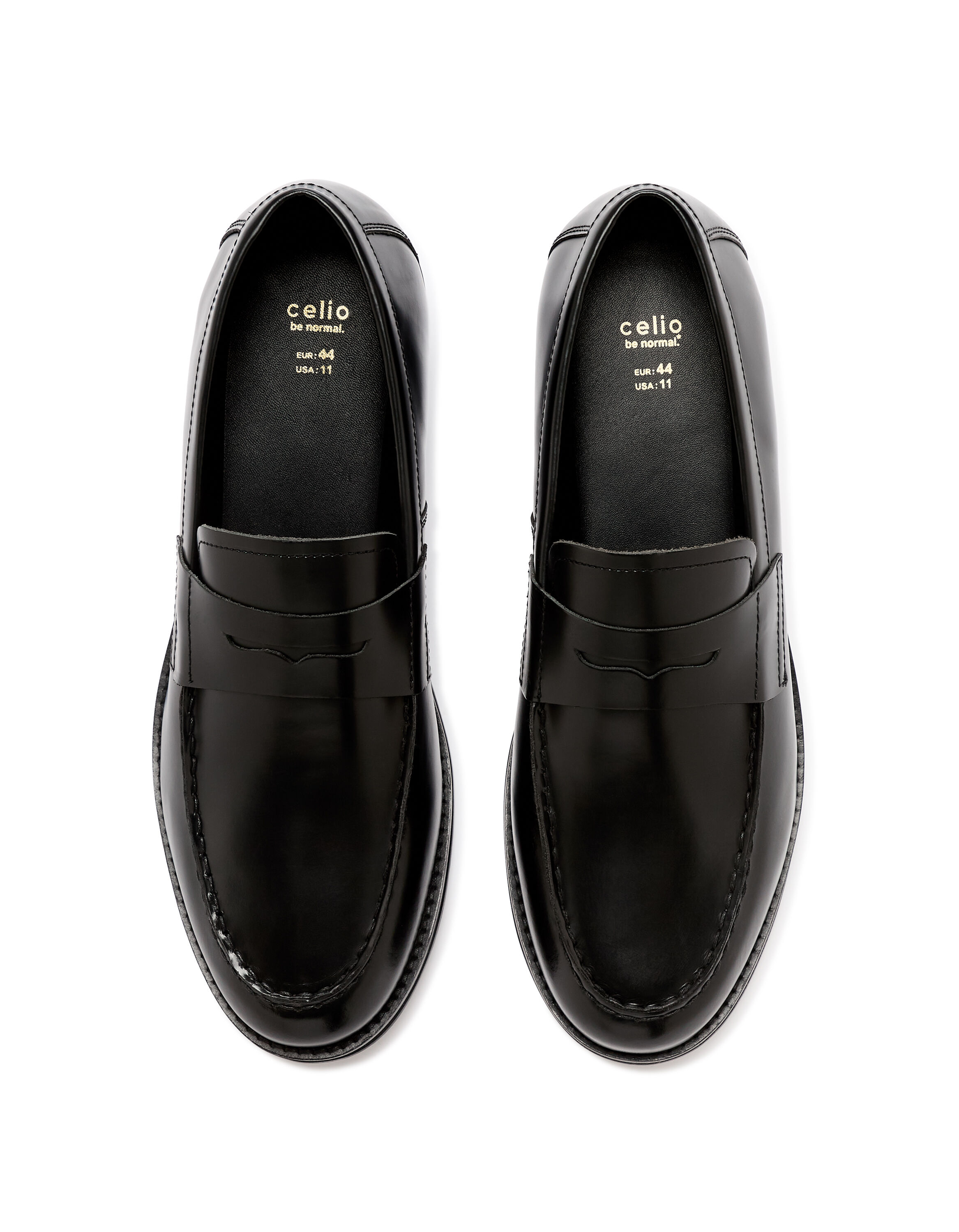 Mocassins en cuir - noir