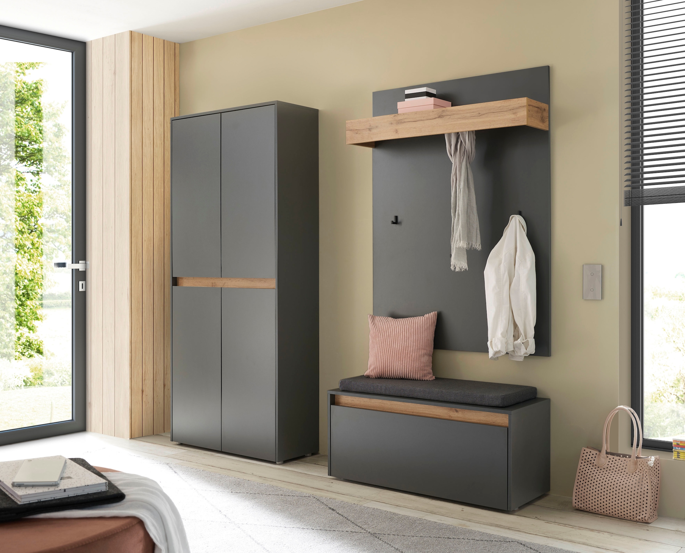 INOSIGN Garderoben-Set »City/Giron, moderne Garderobe, viel Stauraum, ca. 40 Schuhe« Set, 3 Stk. tlg.