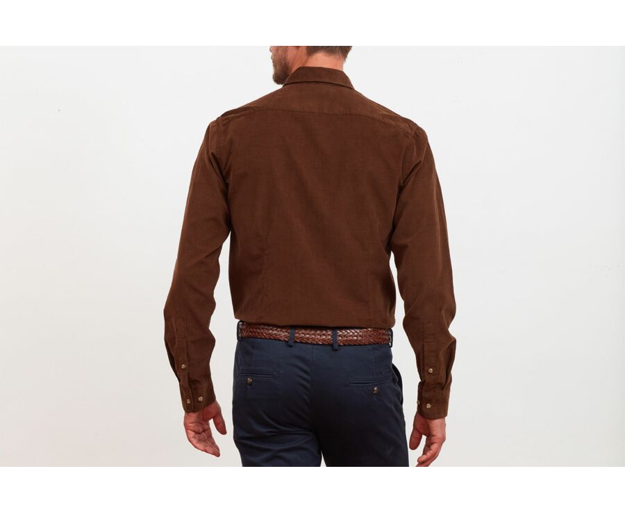 Chemise en velours Chocolat - WAYNE