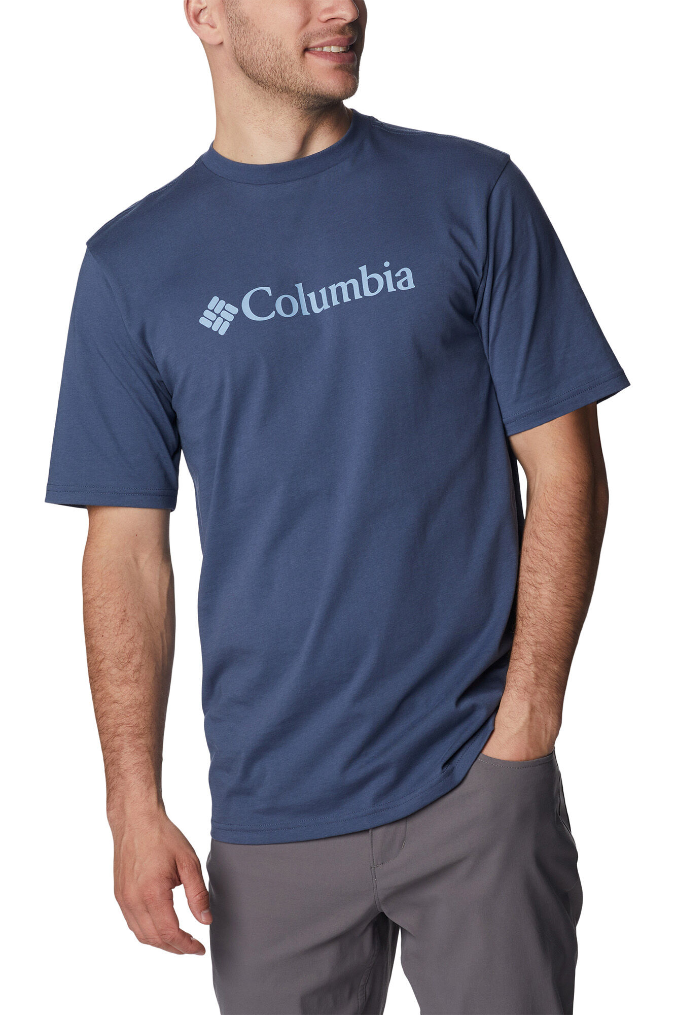 Camiseta masculina de manga curta Columbia com logo básico CSC™ - Azul