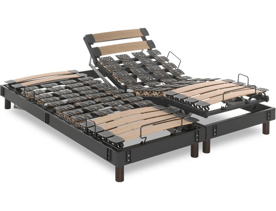 TEMPUR - Sommier Electrique 2 x 90 x 200 Copenhague 2x90x200cm (180x200 duo)