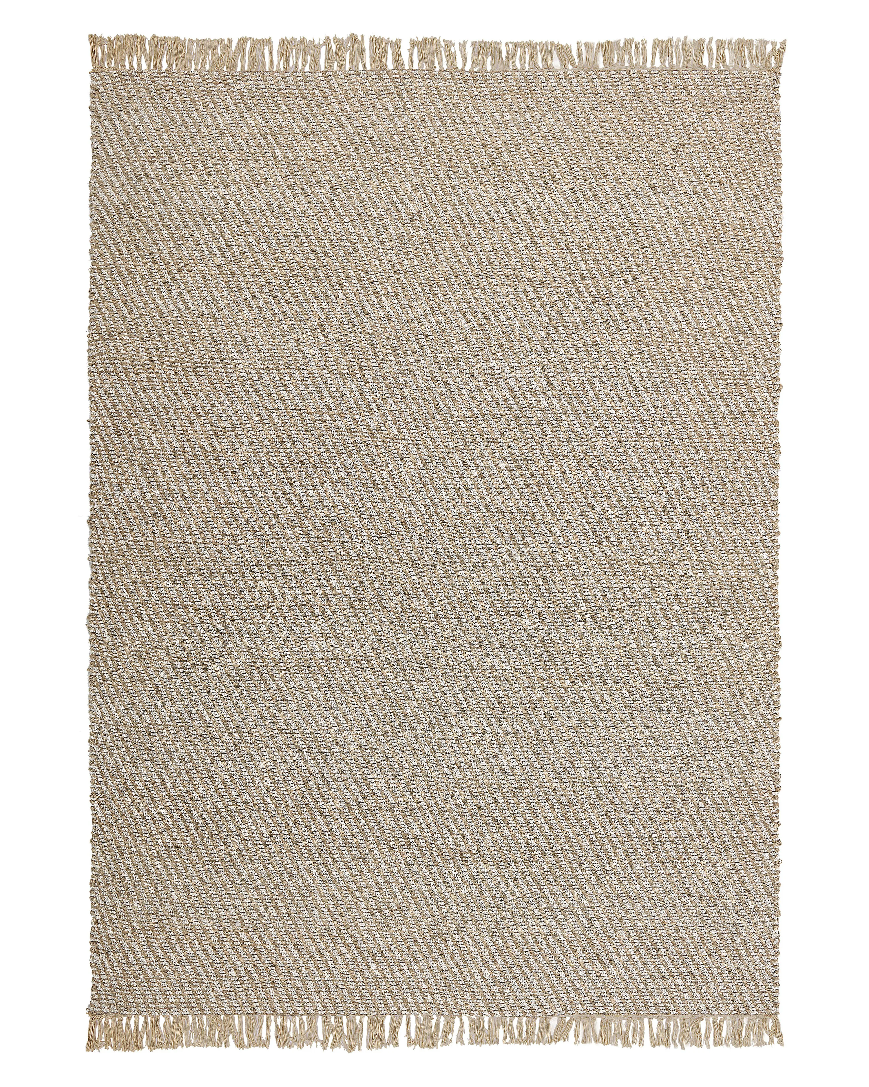 Vloerkleed ALADAG Beige 140 x 200 cm Jute