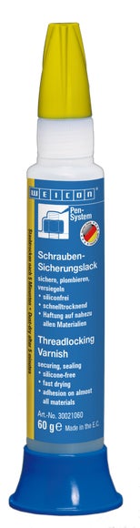 WEICON schroefborglak | Afdichtingslak | 60g | geel (RAL 1021)